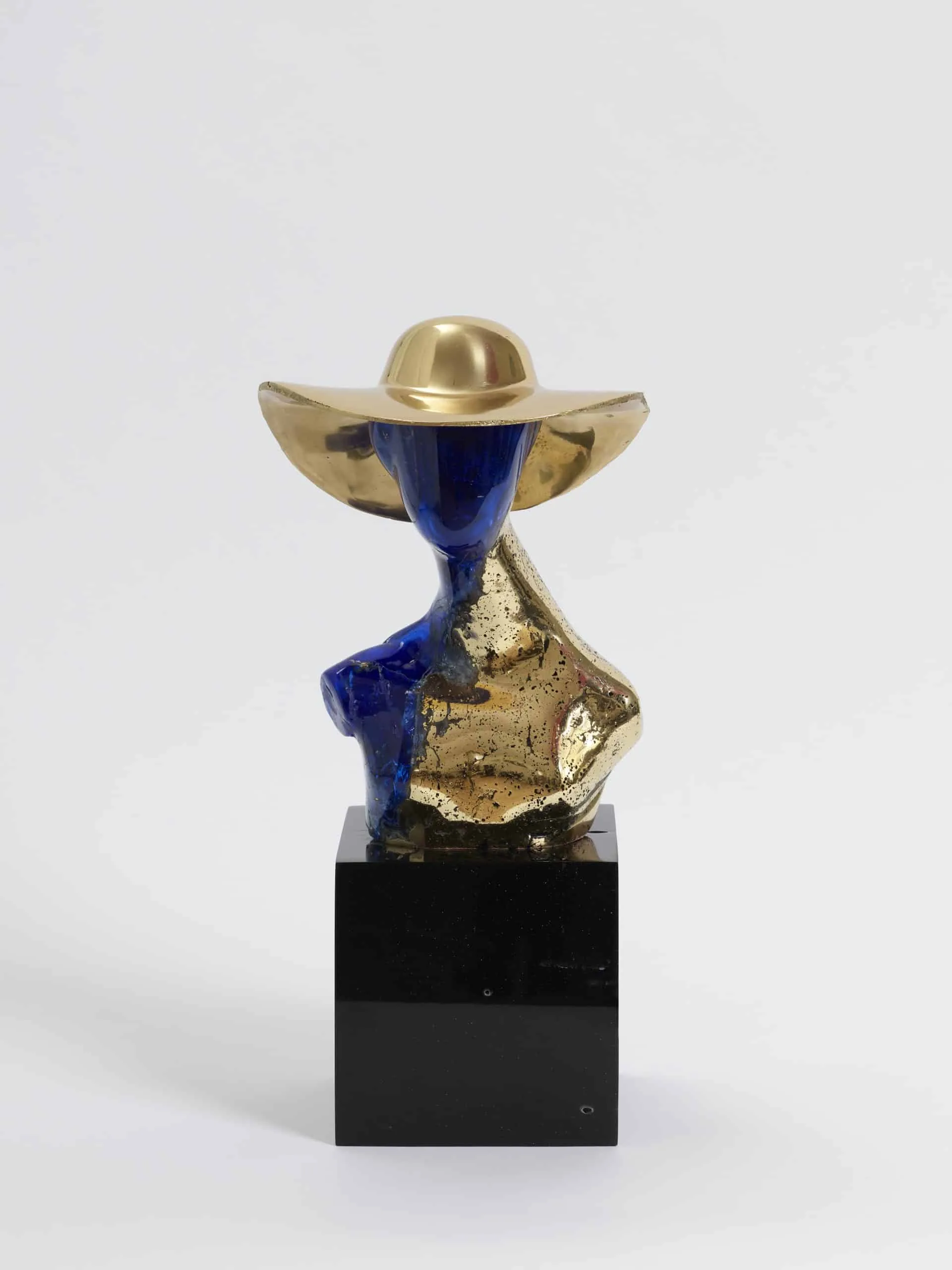 Woman in Bronze with Blue Glass, 2024