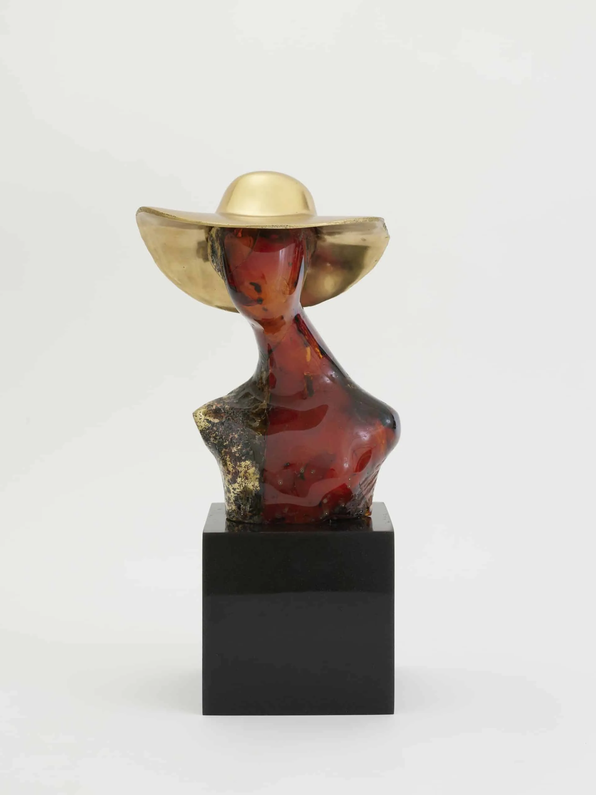 Woman In Bronze With Amber Glass, 2024
