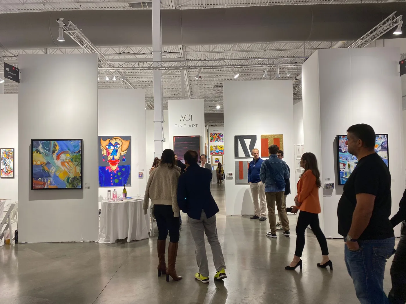 The AGI Fine Art booth at Red Dot Miami 2023, Mana Wynwood Convention Center