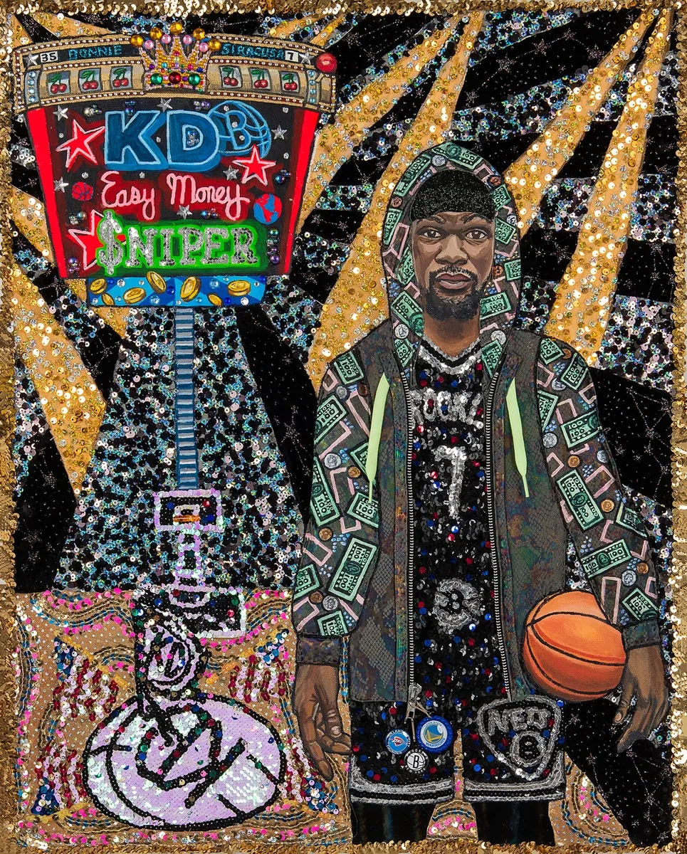 Portrait of NBA Superstar Kevin Durant, 2022