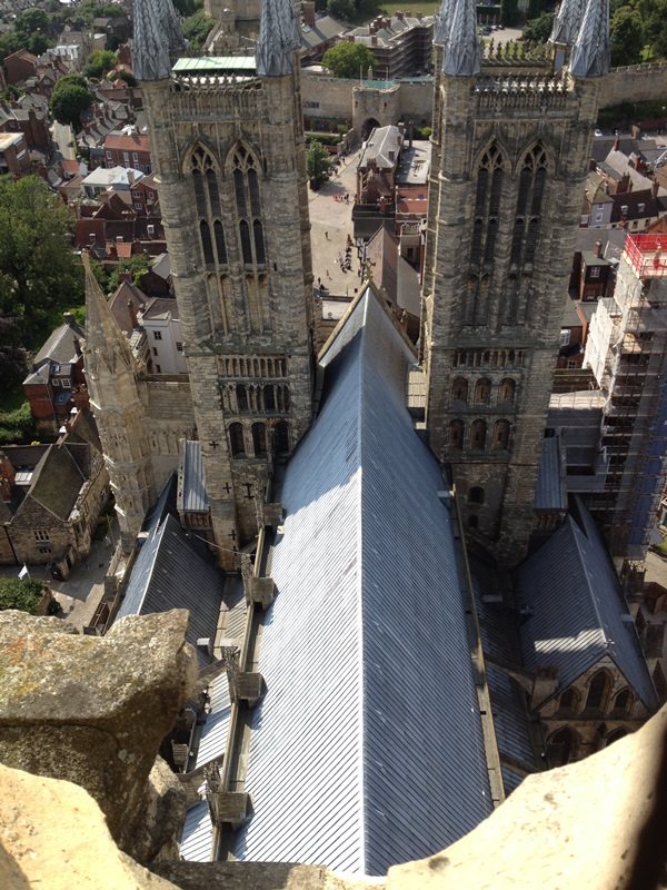 Lincoln Cathedral from the roof