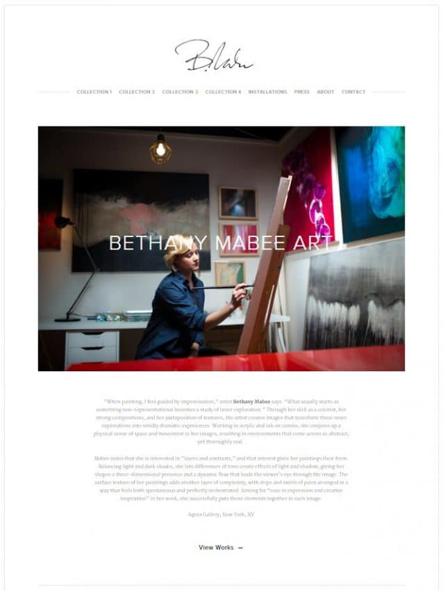 personal artist website tips