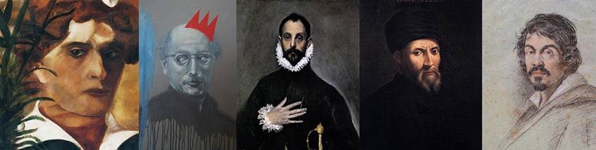 Portraits of artists who used pseudonyms