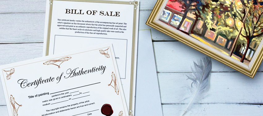 Documenting the sale of your artwork