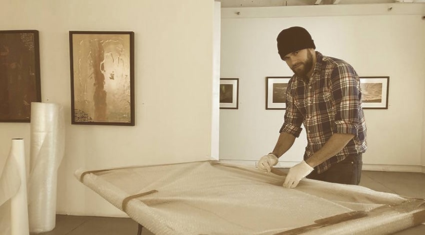 roll artworks for shipping