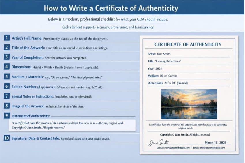 How to Write a Certificate of Authenticity