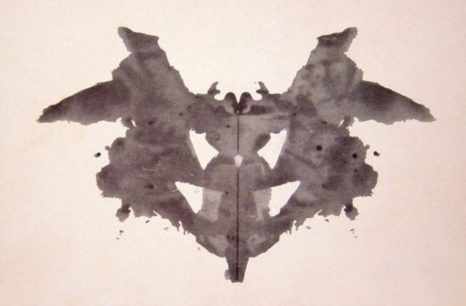 Example of inkblot of the Rorschach test