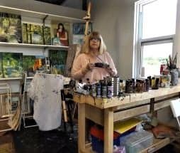 Linda Rosen in her studio