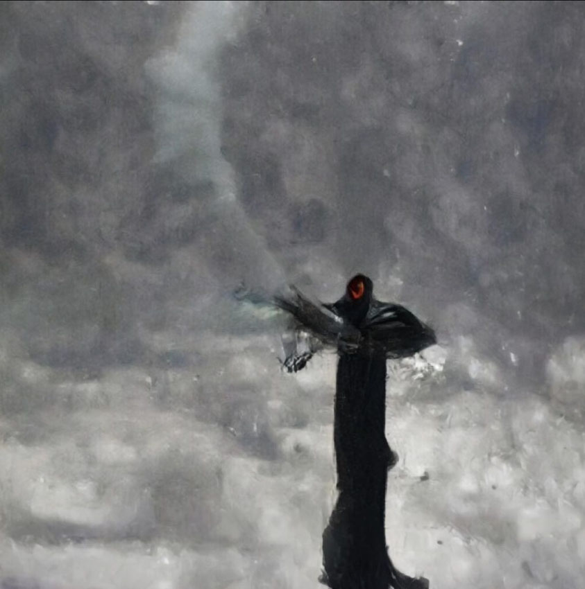 “the calling” Digital, AI. 2020 by A I artist Claire