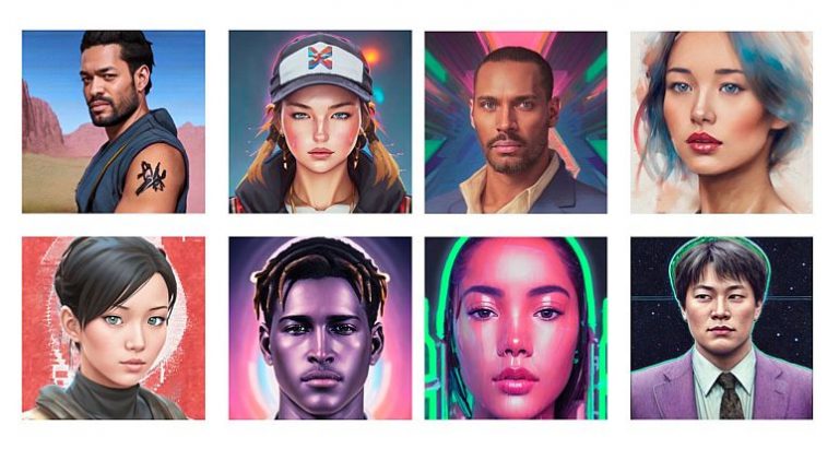 Magic avatars generated by the Lensa app