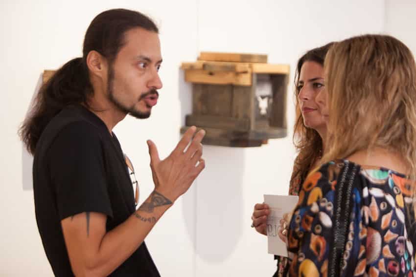 Eduardo Pola at his opening reception