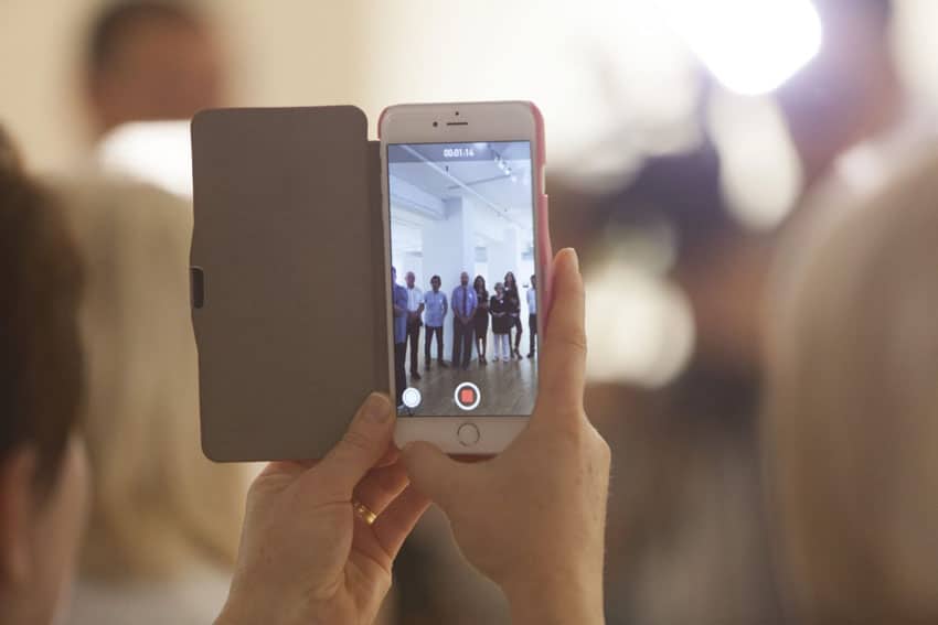use social media during your opening reception to generate buzz