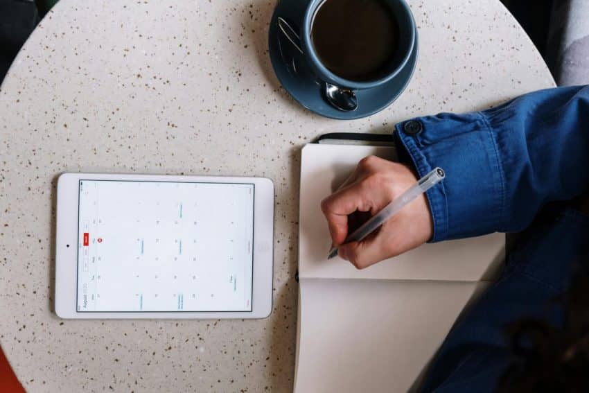 Keeping a notebook close and taking notes of what you've done can help you in creating an artist newsletter with a regular publishing schedule