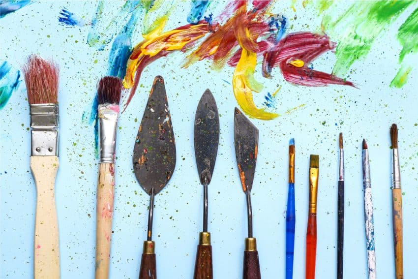 Brushes and Palette Knives