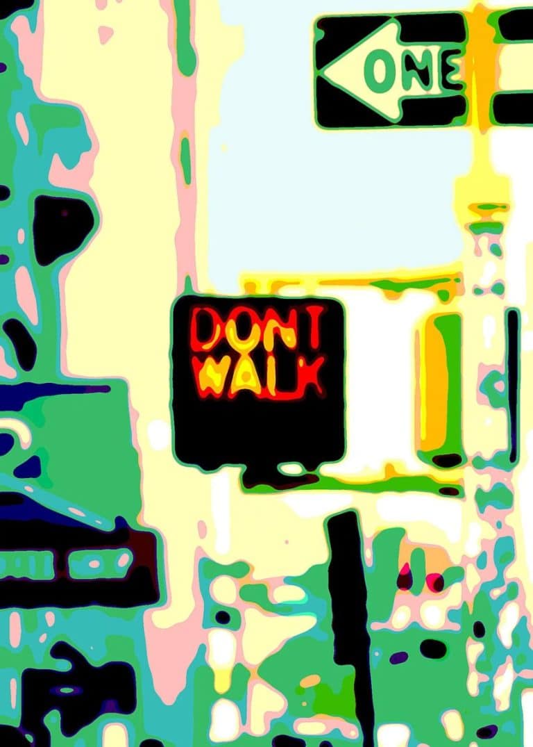 Jay Chung's painting: Don't Walk